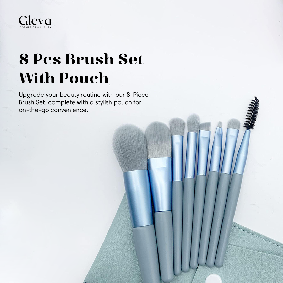 8 PCS Makeup Brush Set With Holder