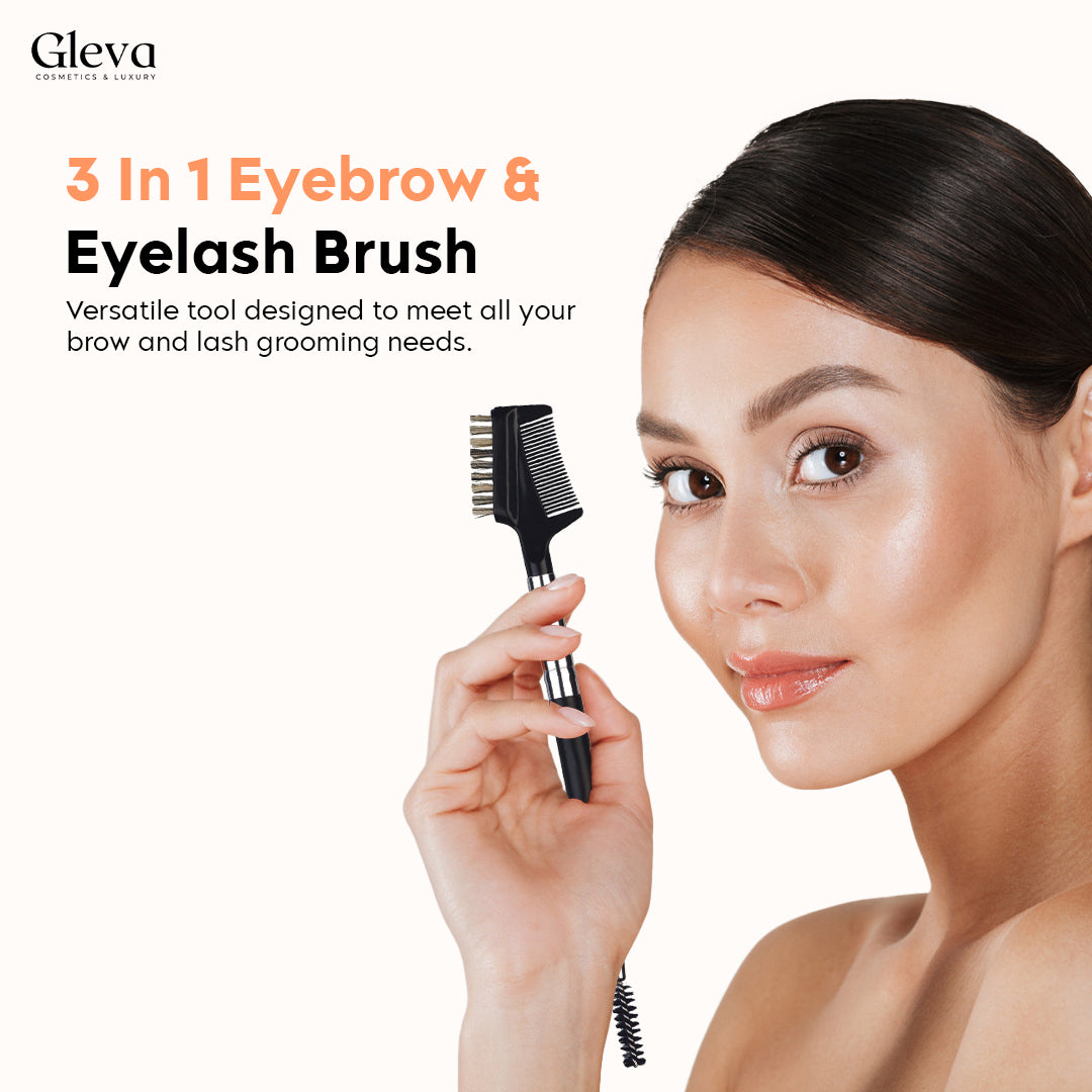 3 In 1 Eyebrow & Eyelash Brush