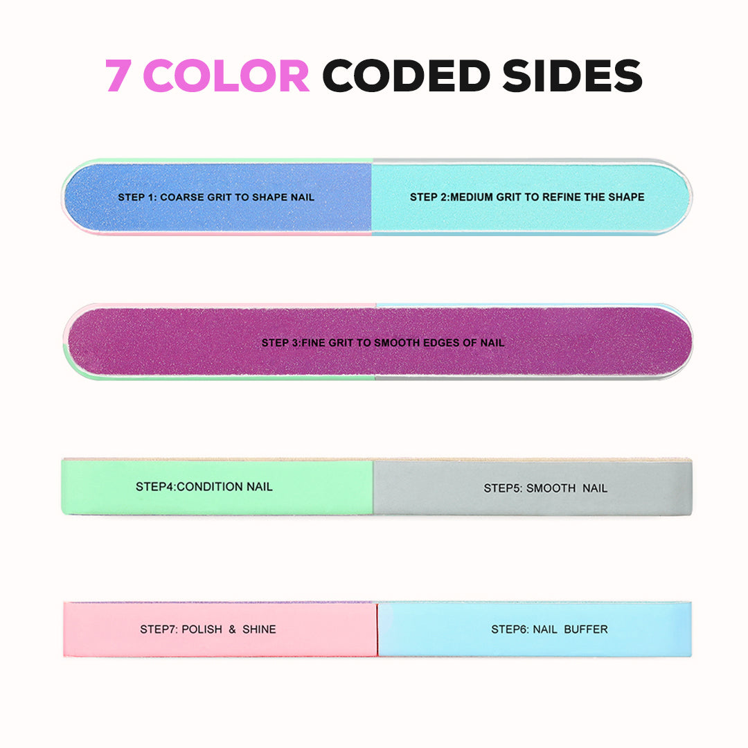 7 Step Nail File+ Dual Sided Nail File