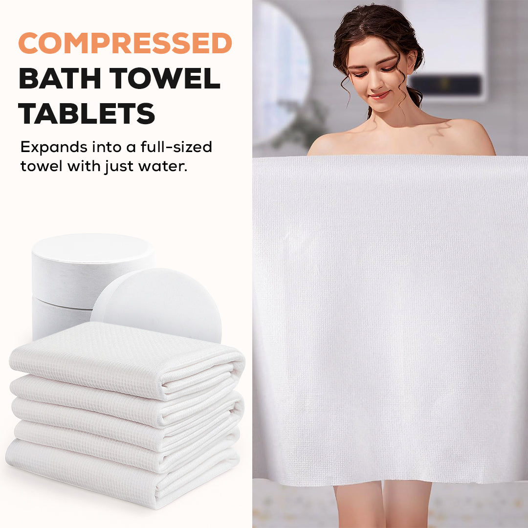 Compressed Bath Towel (Buy 1 Get 3 Free)