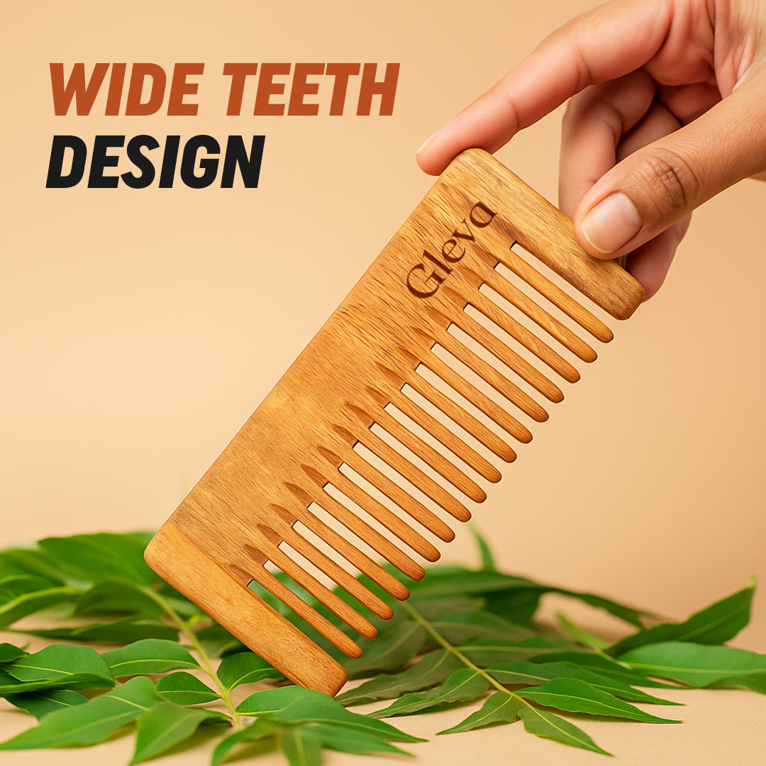 Neem Comb Short No Handle