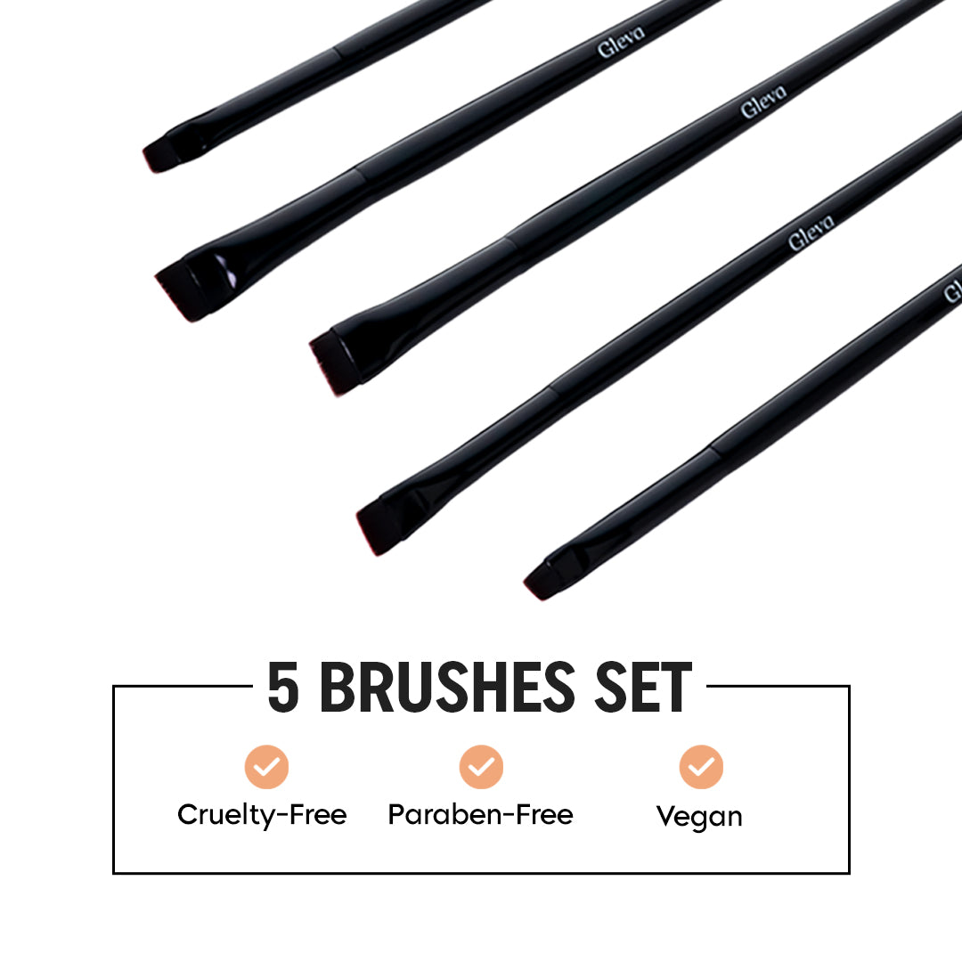 Brow + Eyeliner brushes set - 5 Pcs