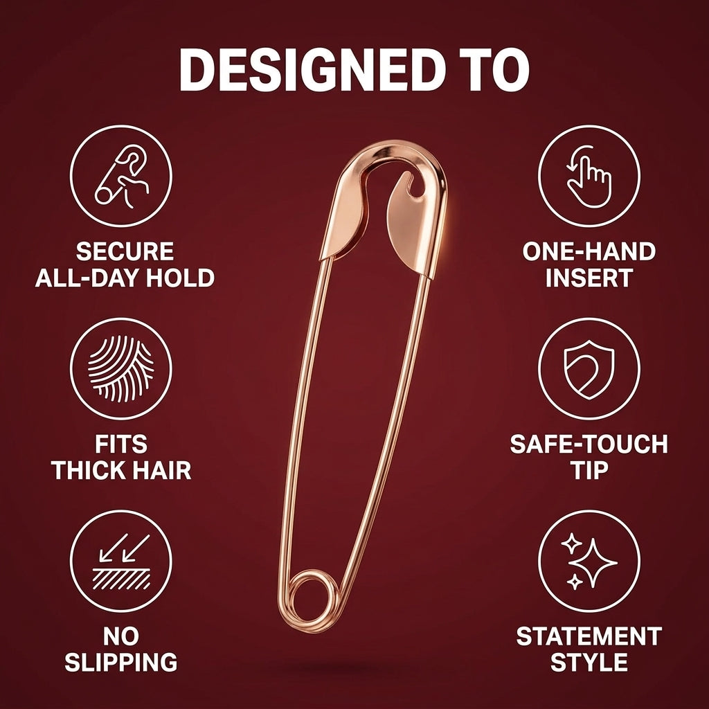 Safety Pin Hair Clip