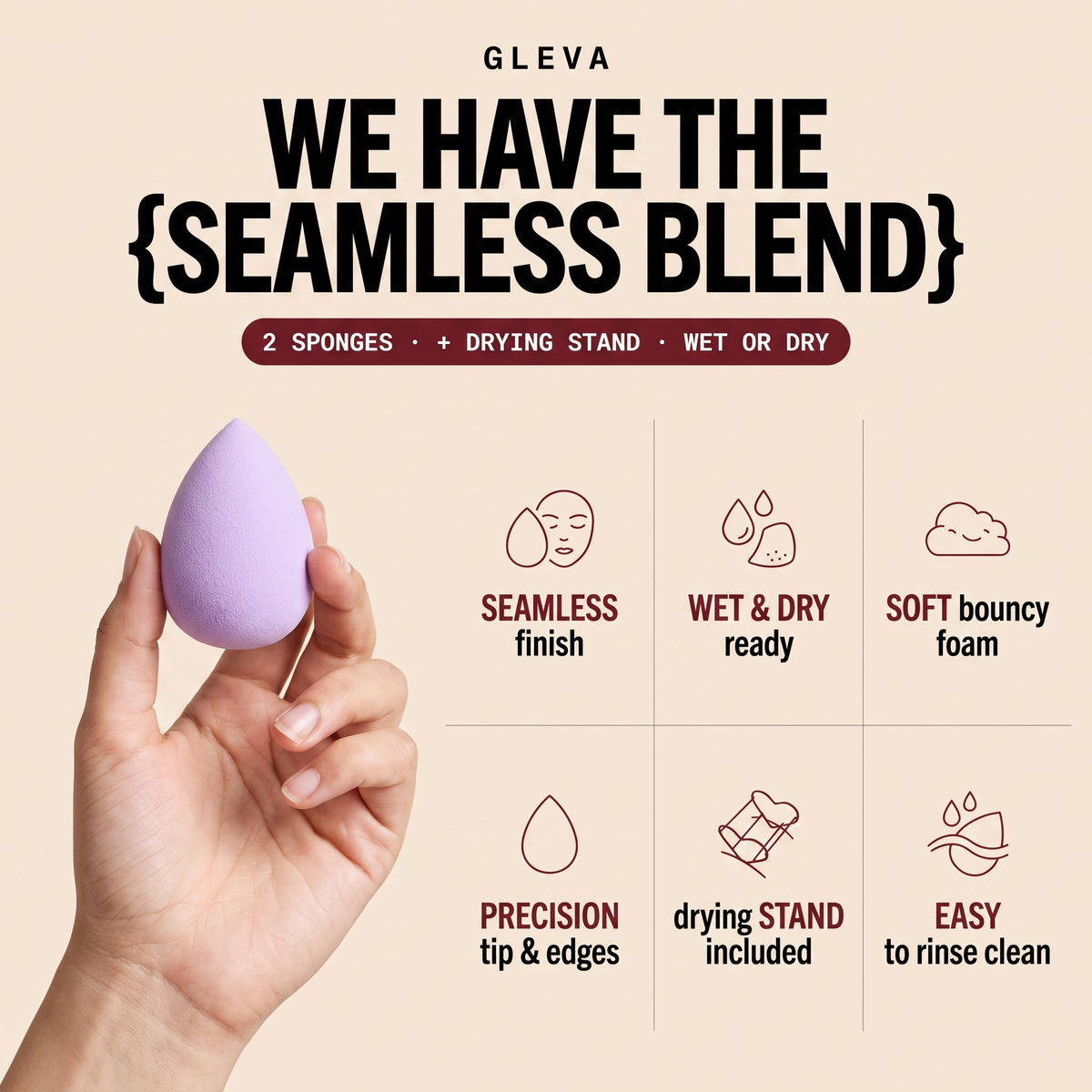 Beauty Blender with Stand