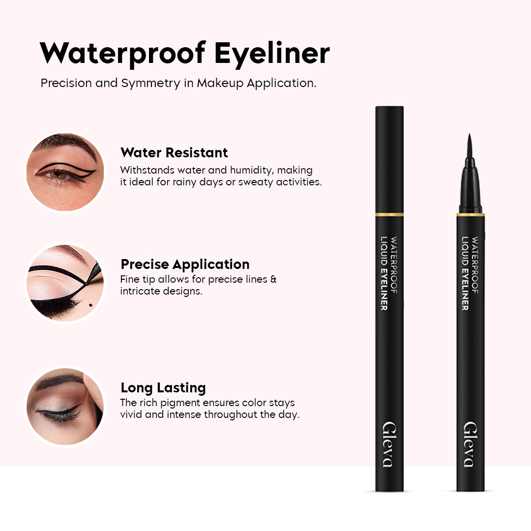 Three In One Silicone Eyeliner Aid + Waterproof Eyeliner