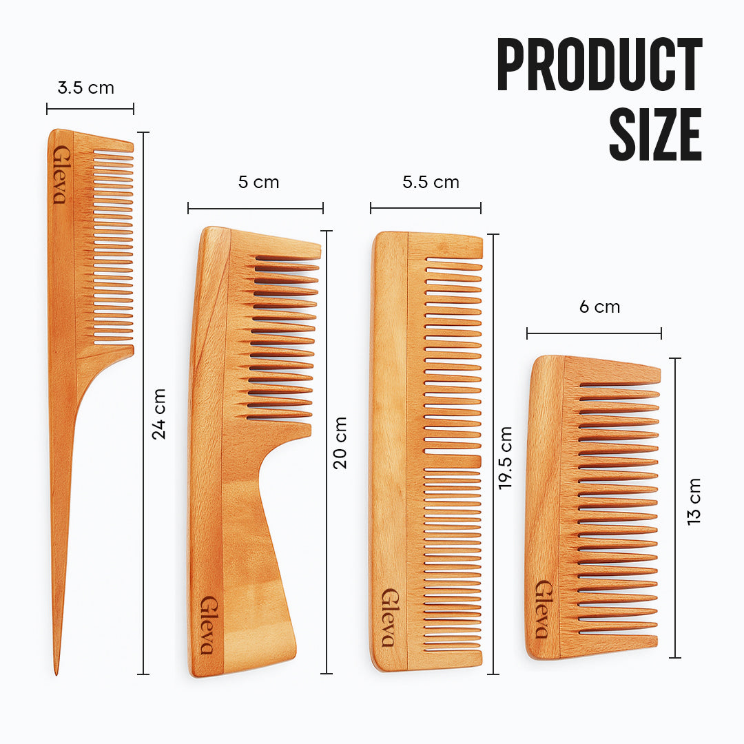Neem Wood Comb Combo