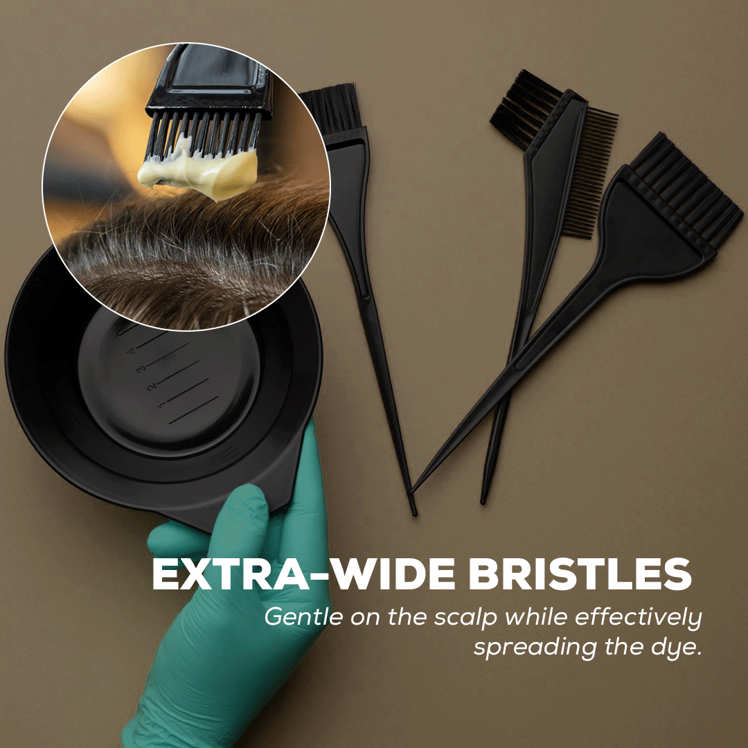 Hair Dye Color Brush And Bowl Set