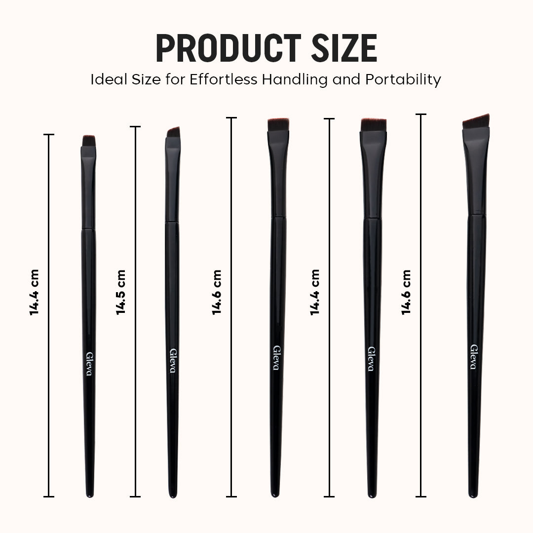 Brow + Eyeliner brushes set - 5 Pcs