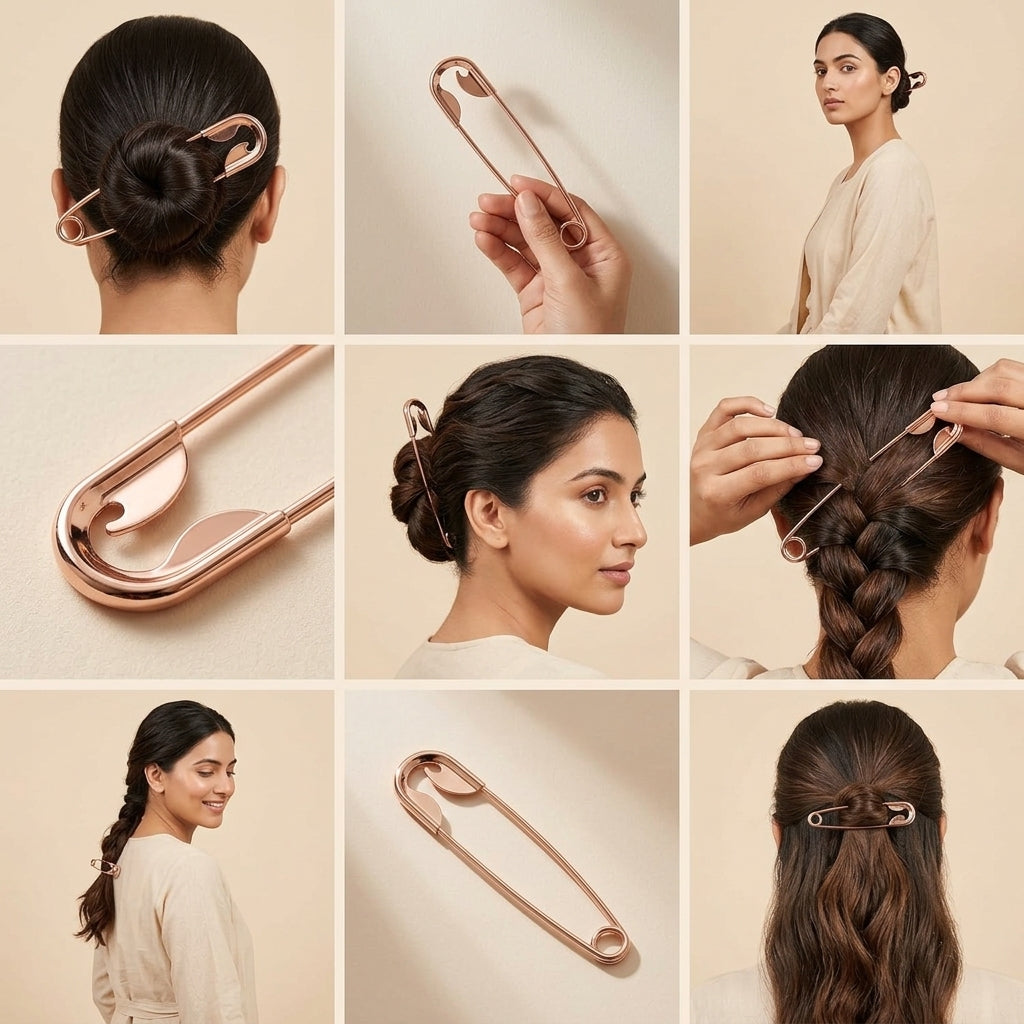 Safety Pin Hair Clip