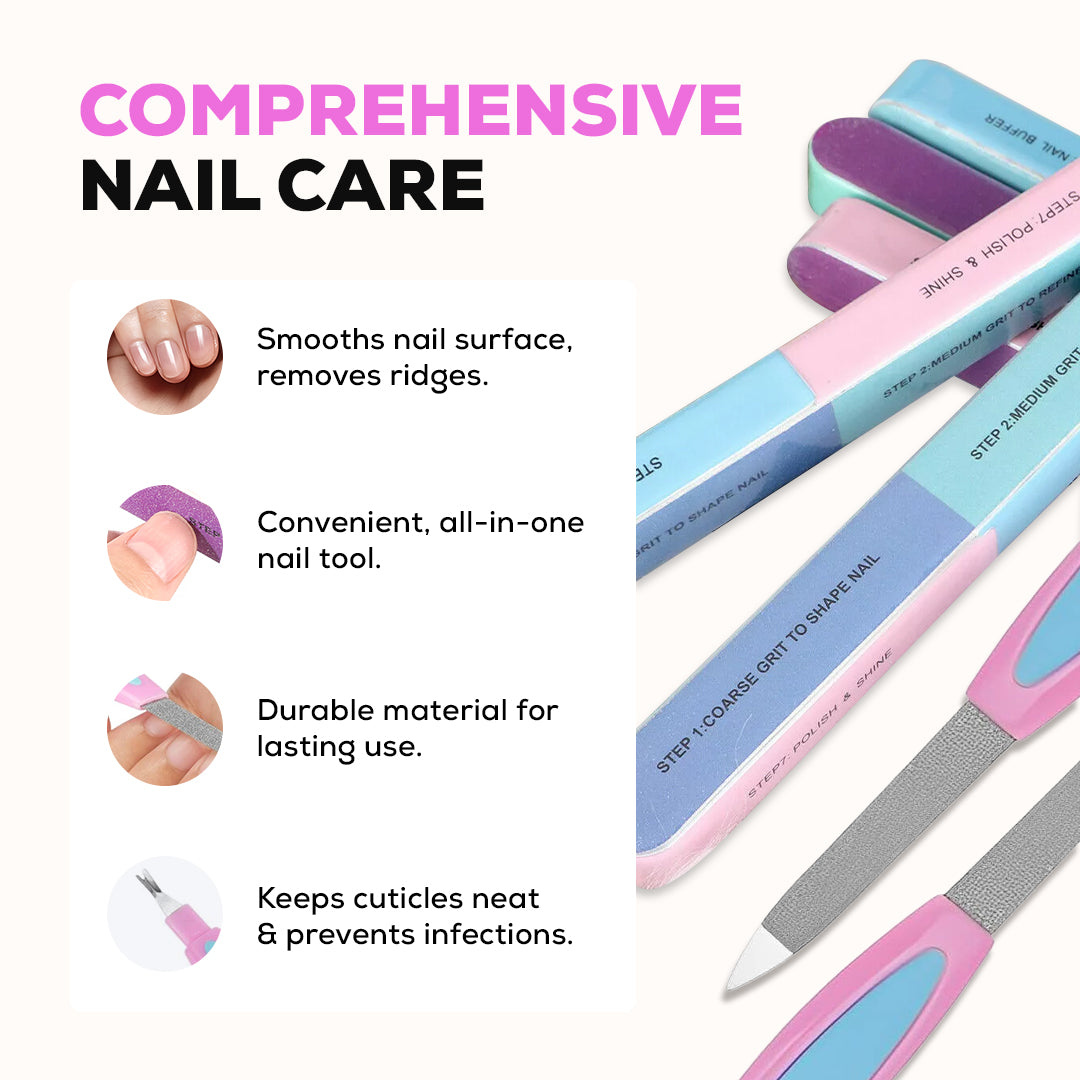 7 Step Nail File+ Dual Sided Nail File