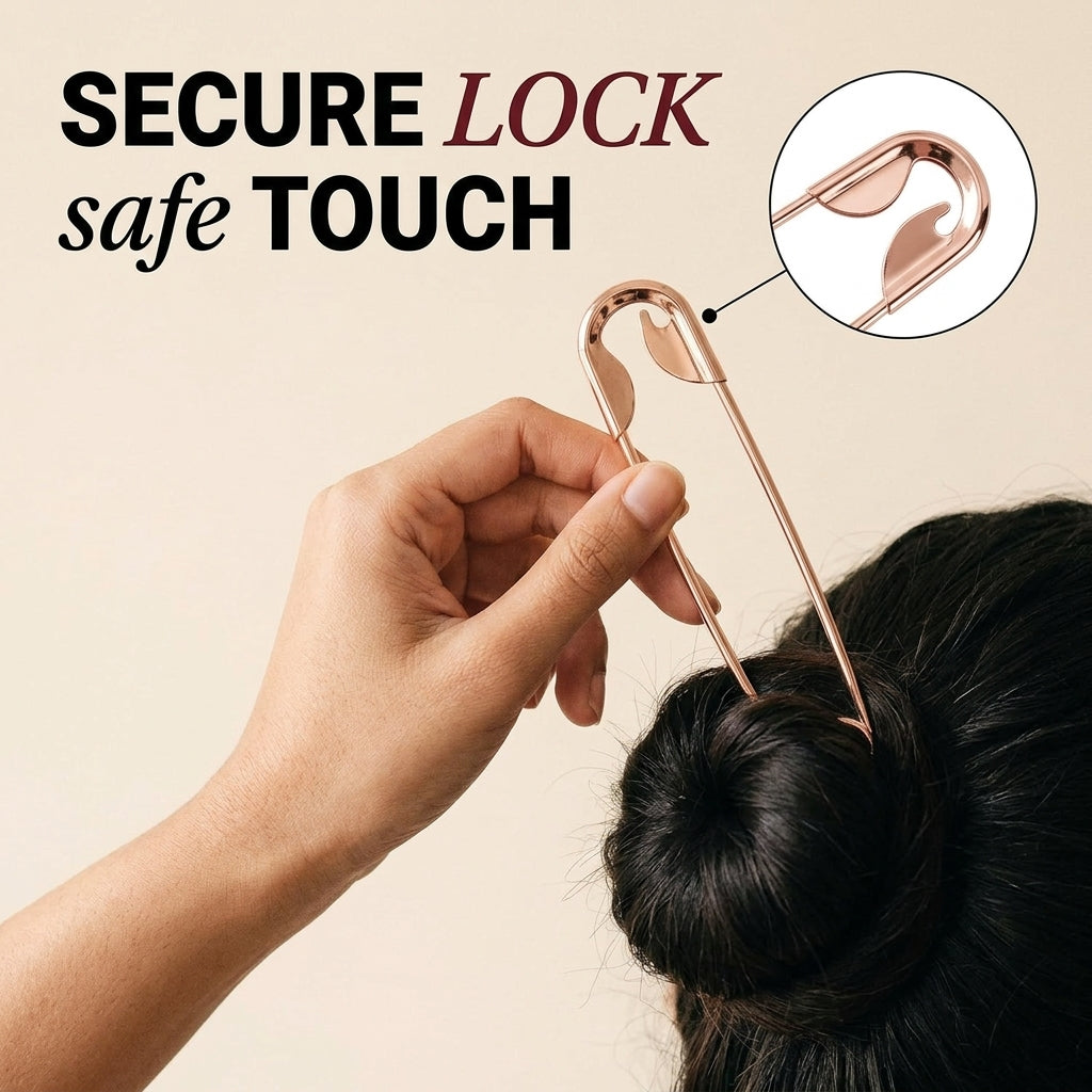 Safety Pin Hair Clip