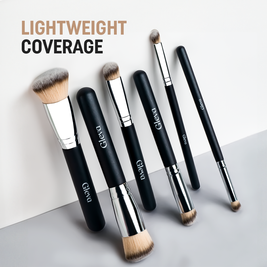 Angled Concealer Foundation Makeup Brush Set, 3PCS