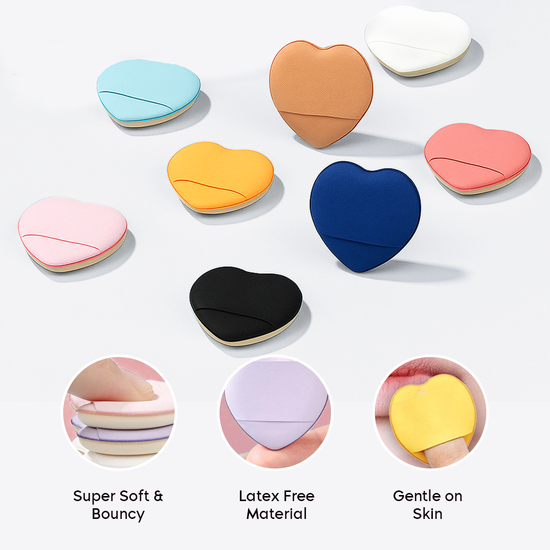 Heart Shaped Finger Powder Puff