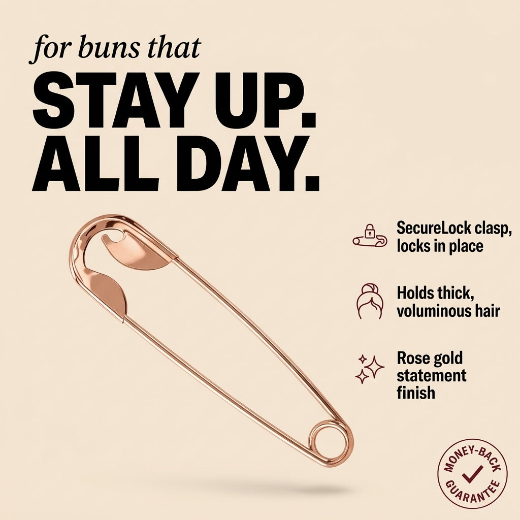 Safety Pin Hair Clip