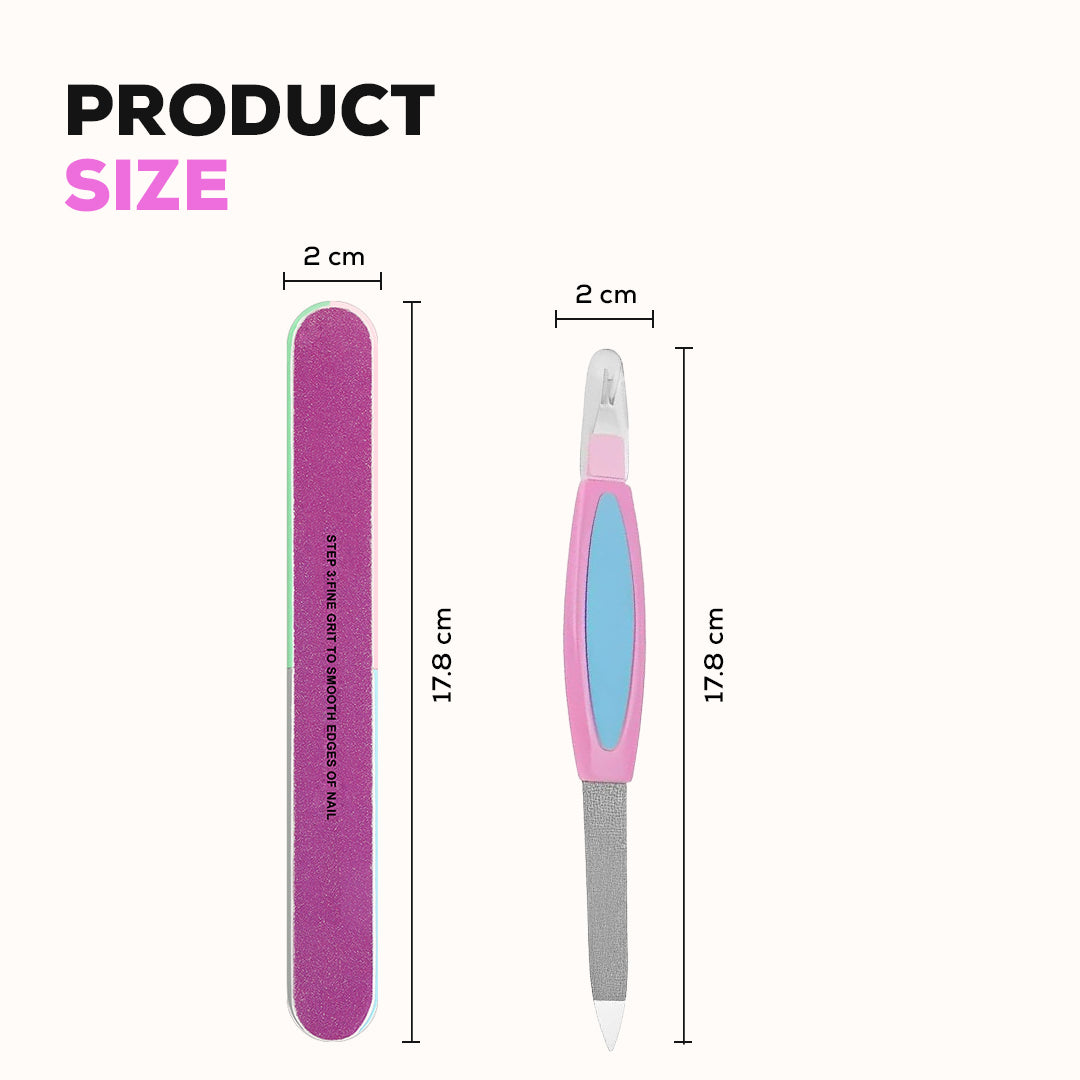7 Step Nail File+ Dual Sided Nail File
