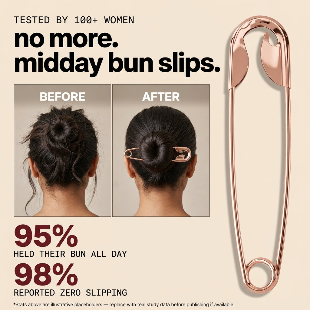 Safety Pin Hair Clip