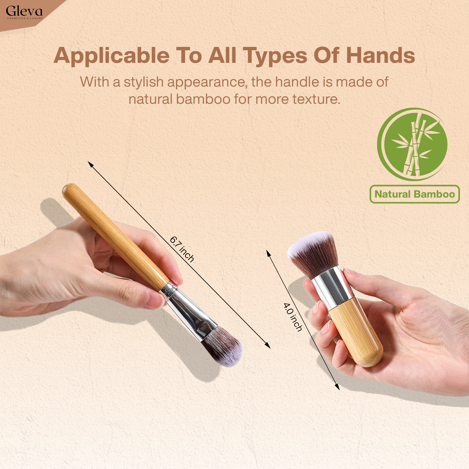 Bamboo Synthetic Kabuki Brush Set 11pcs