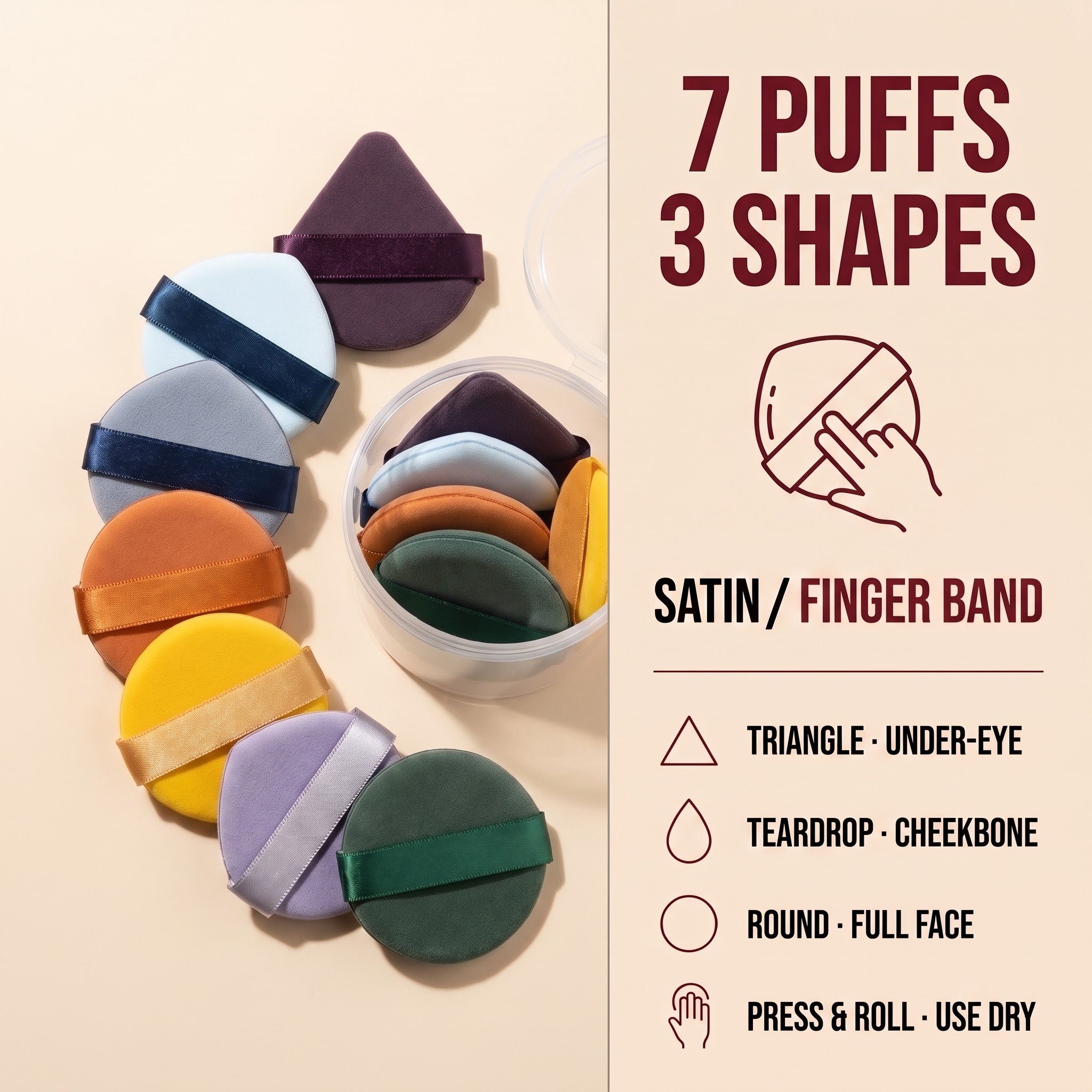 7 Pcs Air Cushion Puffs