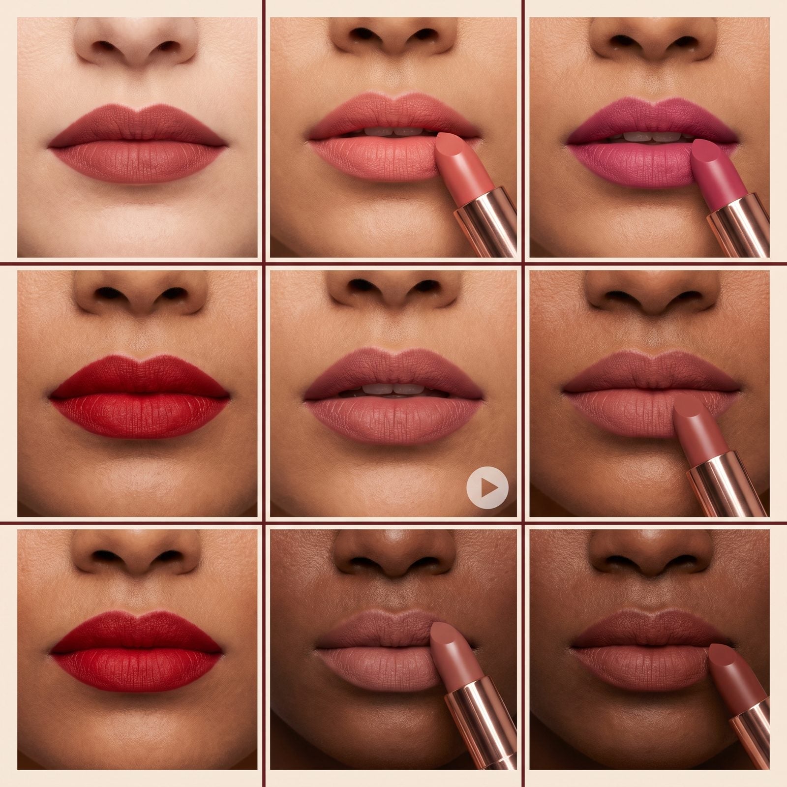 The shade on lips