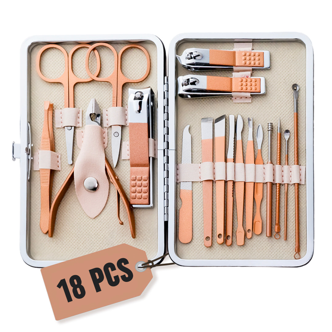 18 Pcs Manicure & Pedicure Kit