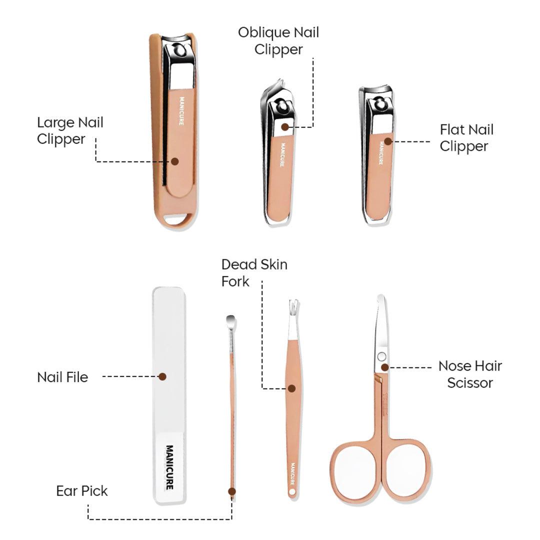 Portable Nail Clipper Set (8 Pieces)