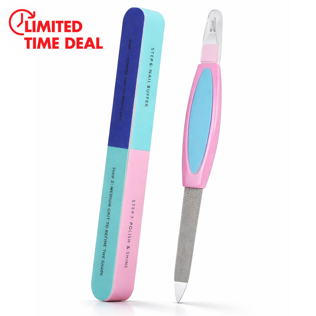 7 Step Nail File+ Dual Sided Nail File